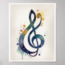 Search for musical art Watercolor