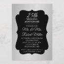 Search for silver confetti wedding invitations 25th