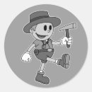 Search for black and white cartoon stickers Vintage