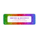 Search for rainbow glitter return address labels Modern