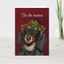 Search for black dog christmas cards Black and tan dachshund