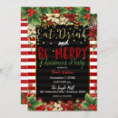 Search for eat drink and be merry invitations Poinsettia