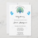 Search for peacock baby shower invitations Blue