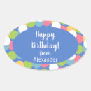 Search for rainbow coloured dots stickers Birthday