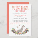 Search for hip birthday invitations Rabbit