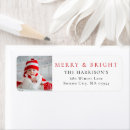 Search for merry and bright return address labels Modern