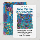 Search for coral reef birthday invitations Underwater