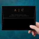 Search for gold wedding envelopes Black and gold