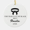 Search for karate christmas tree decorations Black belt