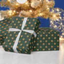 Search for gold snowflakes wrapping paper Green