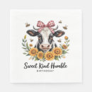 Search for funny cow napkins Cowboy