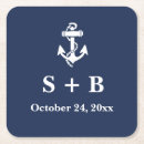 Search for beach wedding coasters Navy blue