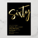 Search for typography 60th birthday invitations Minimal