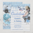 Search for alice in wonderland 1st birthday invitations Cute