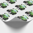 Search for green tractor wrapping paper Cute