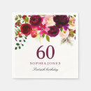 Search for 60th birthday napkins Floral