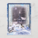 Search for old christmas postcards Church