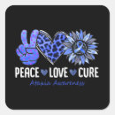 Search for peace love cure stickers Blue