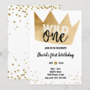 Search for wild things 1st birthday invitations Boy first birthday