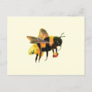 Search for bee illustration postcards Bumblebee