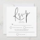Search for square wedding rsvp cards Black and white