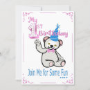 Search for special birthday invitations Bear