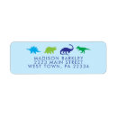 Search for cute dinosaur return address labels Blue