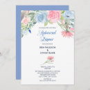 Search for floral border modern invitations Blue