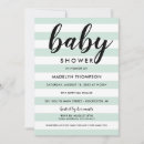 Search for mint baby shower invitations For her