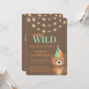 Search for wild things 1st birthday invitations Boy first birthday