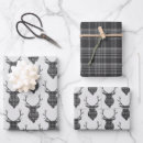 Search for antlers wrapping paper Tartan