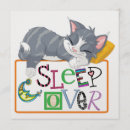 Search for cat sleepover invitations Cute
