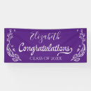 Search for purple graduation banners University