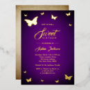 Search for foil sweet 16 invitations Watercolor