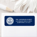 Search for boat wheel return address labels Navy blue