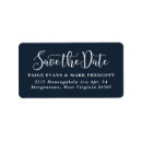 Search for navy save the date return address labels Elegant