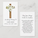 Search for memorial prayer cards Remembrance