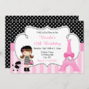 Search for poodle birthday invitations Pink and black