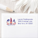 Search for red and blue return address labels Heart