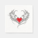 Search for angel wings napkins Red