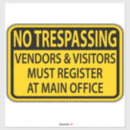 Search for trespassers stickers Trespassing