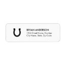 Search for black horse return address labels Cowboy