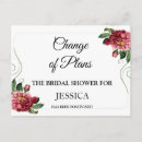 Search for change of plans postcards Postponed