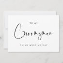 Search for groomsman cards Black and white
