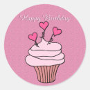 Search for pink cupcakes stickers Pink and white