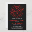 Search for secret party invitations Black and white