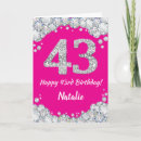 Search for 43 years old birthday cards Forty third birthday