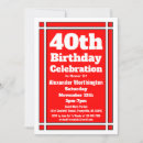 Search for red 90th birthday invitations Adult milestone