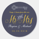 Search for elegant design wedding stickers Mr and mrs