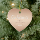 Search for rose gold heart christmas tree decorations Keepsake